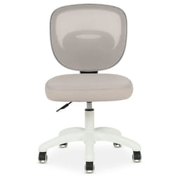 Chaise de bureau enfant MAYLA Gris Réglable en hauteur sans Accoudoirs Assise Rembourrée Confortable