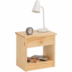 Table de chevet MORITZ pin massif vernis naturel