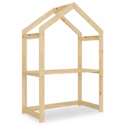Bureau cabane enfant réglable LIA Montessori en bois massif coloris naturel plateau évolutif en hauteur