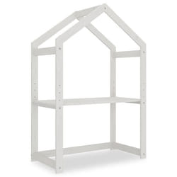 Bureau cabane enfant réglable LIA Montessori en bois massif blanc plateau évolutif en hauteur qui sadapte à la croissance