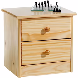 Table de chevet RONDO pin massif vernis naturel