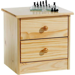 Table de chevet RONDO pin massif vernis naturel