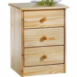 Table de chevet RONDO pin massif vernis naturel