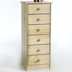 Chiffonnier commode apothicaire pin massif vernis naturel