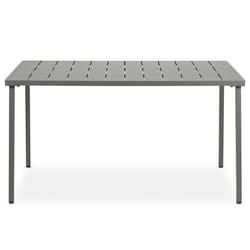 Table de jardin AZALEA rectangulaire gris 140 x 75 x 80 cm en métal