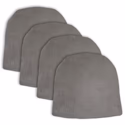 Lot de 4 coussins dassise AZARA pour chaise dintérieur coussin antidérapant en tissu gris