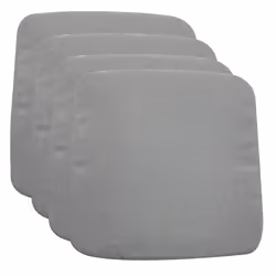 Lot de 4 coussins dextérieur 43 x 43 cm avec assise antidérapante CHIARA galettes de chaise de jardin en tissu gris