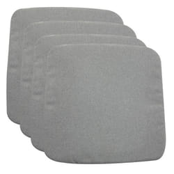 Lot de 4 coussins dextérieur 43 x 43 cm avec assise antidérapante CHIARA galettes de chaise de jardin en tissu gris