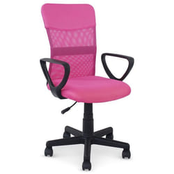 Chaise de bureau ergonomique JOGO rose assise pivotante et réglable en hauteur 99 cm roulettes adaptées à la moquette