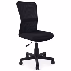 Chaise de bureau TODI noir assise pivotante et réglable en hauteur 99 cm roulettes adaptées à la moquette