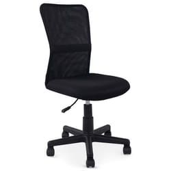 Chaise de bureau TODI noir assise pivotante et réglable en hauteur 99 cm roulettes adaptées à la moquette