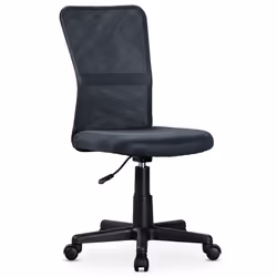Chaise de bureau TODI gris assise pivotante et réglable en hauteur 99 cm roulettes adaptées à la moquette