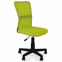 Chaise de bureau TODI vert assise pivotante et réglable en hauteur 99 cm roulettes adaptées à la moquette