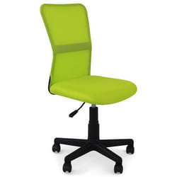 Chaise de bureau TODI vert assise pivotante et réglable en hauteur 99 cm roulettes adaptées à la moquette