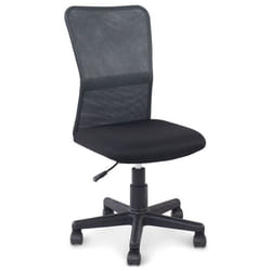 Chaise de bureau TODI noir et gris assise pivotante et réglable en hauteur 99 cm roulettes adaptées à la moquette