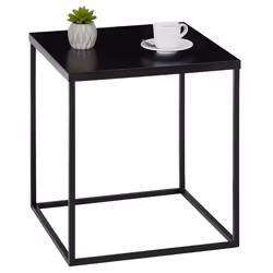 Table dappoint HILAR table basse de salon table à café bout de canapé design retro vintage industriel plateau carré en métal ...