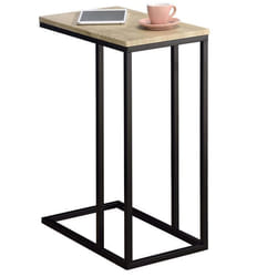Bout de canapé DEBORA table dappoint table à café table basse de salon cadre en métal noir et plateau en MDF décor chêne sonoma