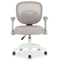 Chaise de bureau enfant AMELIA Gris Réglable en hauteur avec Accoudoirs Assise Rembourrée Confortable