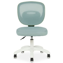 Chaise de bureau enfant MAYLA Vert Réglable en hauteur sans Accoudoirs Assise Rembourrée Confortable