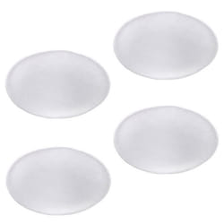 Lot de 4 coussins dassise JONITA pour chaises de salle à manger ou bureau galettes de chaise ou fauteuil rondes en feutre blanc