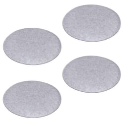Lot de 4 coussins dassise JONITA pour chaises de salle à manger ou bureau galettes de chaise ou fauteuil rondes en feutre gris