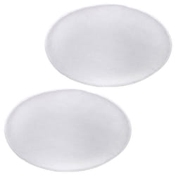 Lot de 2 coussins dassise JONITA pour chaises ou fauteuils de salle à manger ou bureau galettes de chaise rondes en feutre blanc