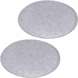 Idimex - Lot de 2 coussins d'assise jonita, en feutre gris