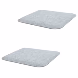 Lot de 2 coussins dassise antidérapants GRACE galettes de chaises en feutre gris de format carré avec picots en caoutchouc no ...