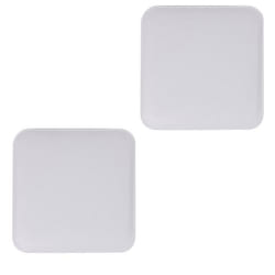 Lot de 2 coussins dassise ROMEO pour chaises ou fauteuils de salle à manger ou bureau galettes de chaise carrées en feutre blanc