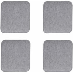 Lot de 4 coussins d'assise romeo, en feutre gris
