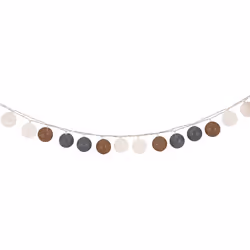 Guirlande LED AMICI à boules grises guirlande lumineuse dintérieur avec 20 boules coloris gris/blanc/brun