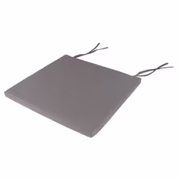 Lot de 4 coussins dassise AMATA galettes de chaises de salle à manger de format carré avec ficelles dattache coloris gris cla ...