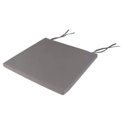 Lot de 4 coussins dassise AMATA galettes de chaises de salle à manger de format carré avec ficelles dattache coloris gris clair
