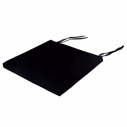 Lot de 4 coussins dassise AMATA galettes de chaises de salle à manger de format carré avec ficelles dattache coloris noir