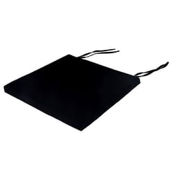 Lot de 4 coussins dassise AMATA galettes de chaises de salle à manger de format carré avec ficelles dattache coloris noir