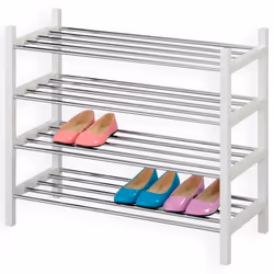 Etagère à chaussures RESA 4 tablettes laqué blanc