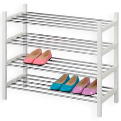 Etagère à chaussures RESA 4 tablettes laqué blanc