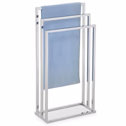 Porte-serviettes sur pied KUNO portant de salle de bain avec 3 niveaux détendage structure en métal chromé