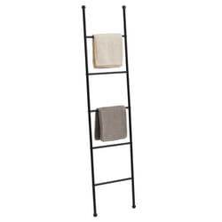 Echelle CASTEL porte-serviette échelle de décoration avec 5 barreaux en métal laqué noir