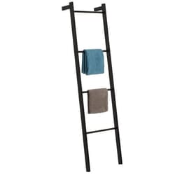 Echelle BERTOLA porte-serviette avec 4 barreaux en métal laqué noir
