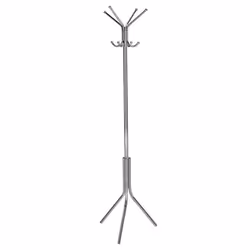 Porte-manteaux ARIST portant pour vêtements sur pied hauteur 174 cm avec 8 crochets meuble dentrée en métal chromé