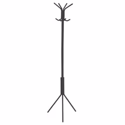 Porte-manteaux ARIST portant pour vêtements sur pied hauteur 174 cm avec 8 crochets meuble dentrée en métal laqué gris