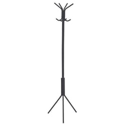 Porte-manteaux ARIST portant pour vêtements sur pied hauteur 174 cm avec 8 crochets meuble dentrée en métal laqué gris