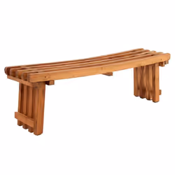 Banc BAVELLA meuble dassise style maison de campagne en acajou à la finition naturelle