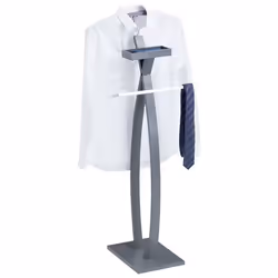 Valet de chambre ROBIN valet de nuit porte vêtements structure en bois laqué gris