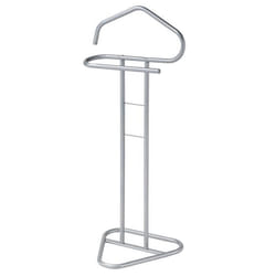 Valet de chambre et de nuit CAMILO - IDIMEX - Métal laqué gris clair - Support pantalon et veste