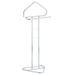 Valet de chambre valet de nuit CAMILO chevalet de nuit avec cintre pour veste et portant pour pantalons en métal chromé