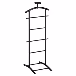 Valet de chambre ATRIX chevalet de nuit portant pour vêtements structure en métal laqué noir