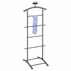 Valet de chambre ATRIX chevalet de nuit portant pour vêtements structure en métal laqué gris