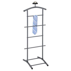 Valet de chambre ATRIX chevalet de nuit portant pour vêtements structure en métal laqué gris